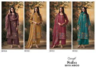 Ganga saiba 5115 cotton dress material wholesale price